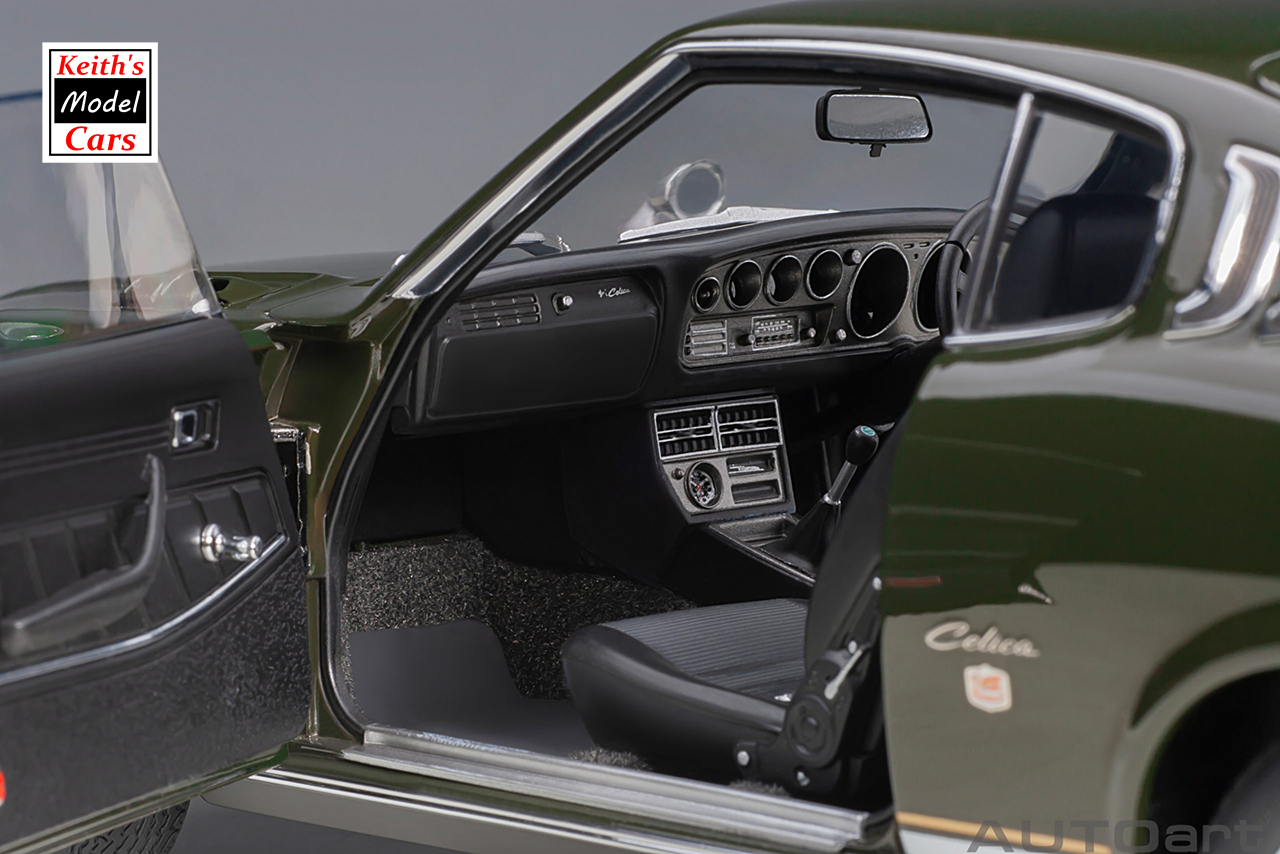 [1/18 Scale] Toyota Celica Liftback 2000GT (RA25) 1973 in Moss Green by AUTOart Models