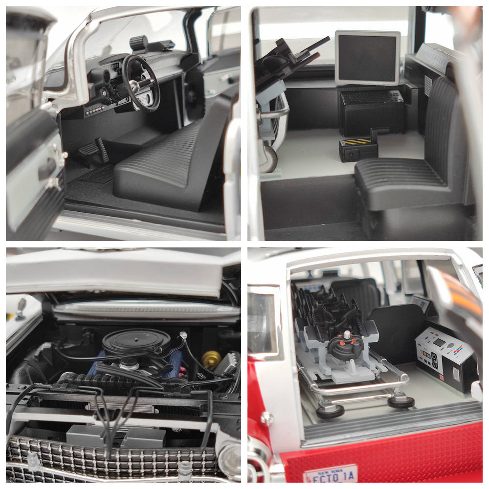 HOT WHEELS 1/18 Cadillac Ghostbusters II ECTO 1A Elite X5470 Diecast Model Toy Car Gift