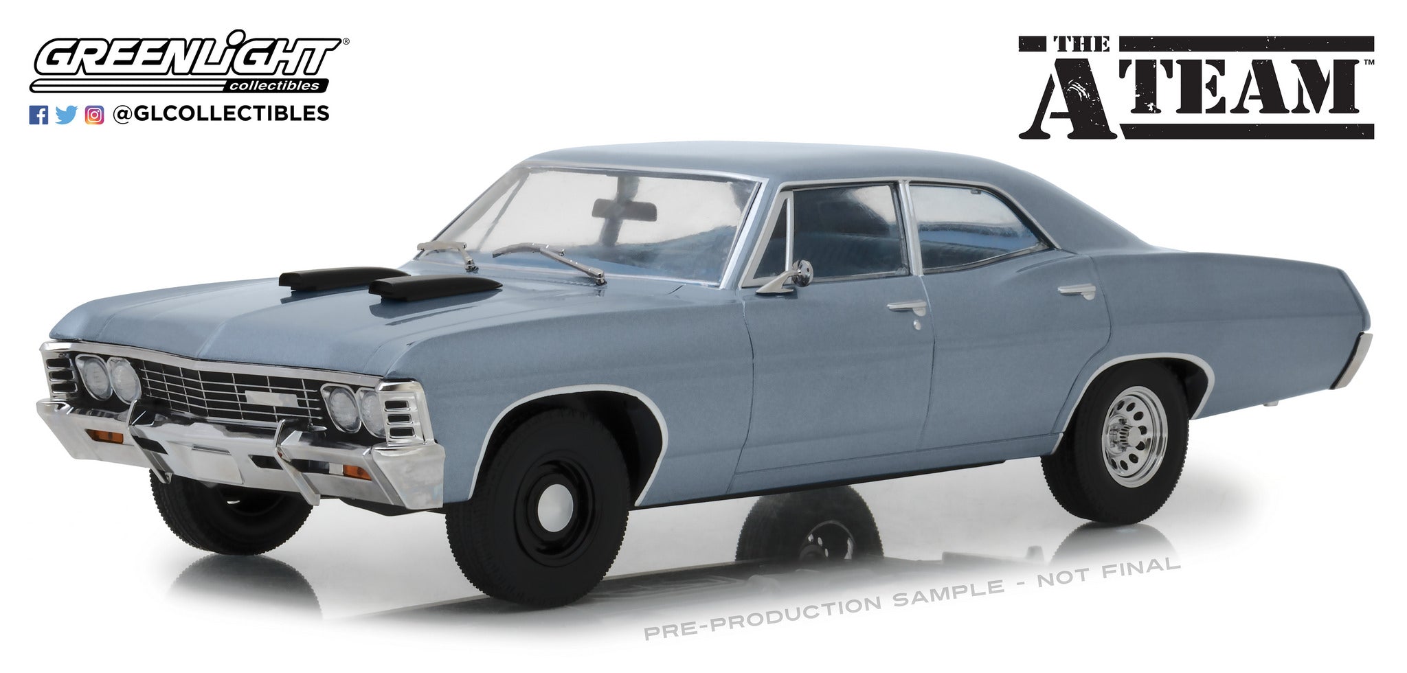 GreenLight 1/18 Artisan Collection - The A-Team (1983-87 TV Series) - 1967 Chevrolet Impala Sedan 19047