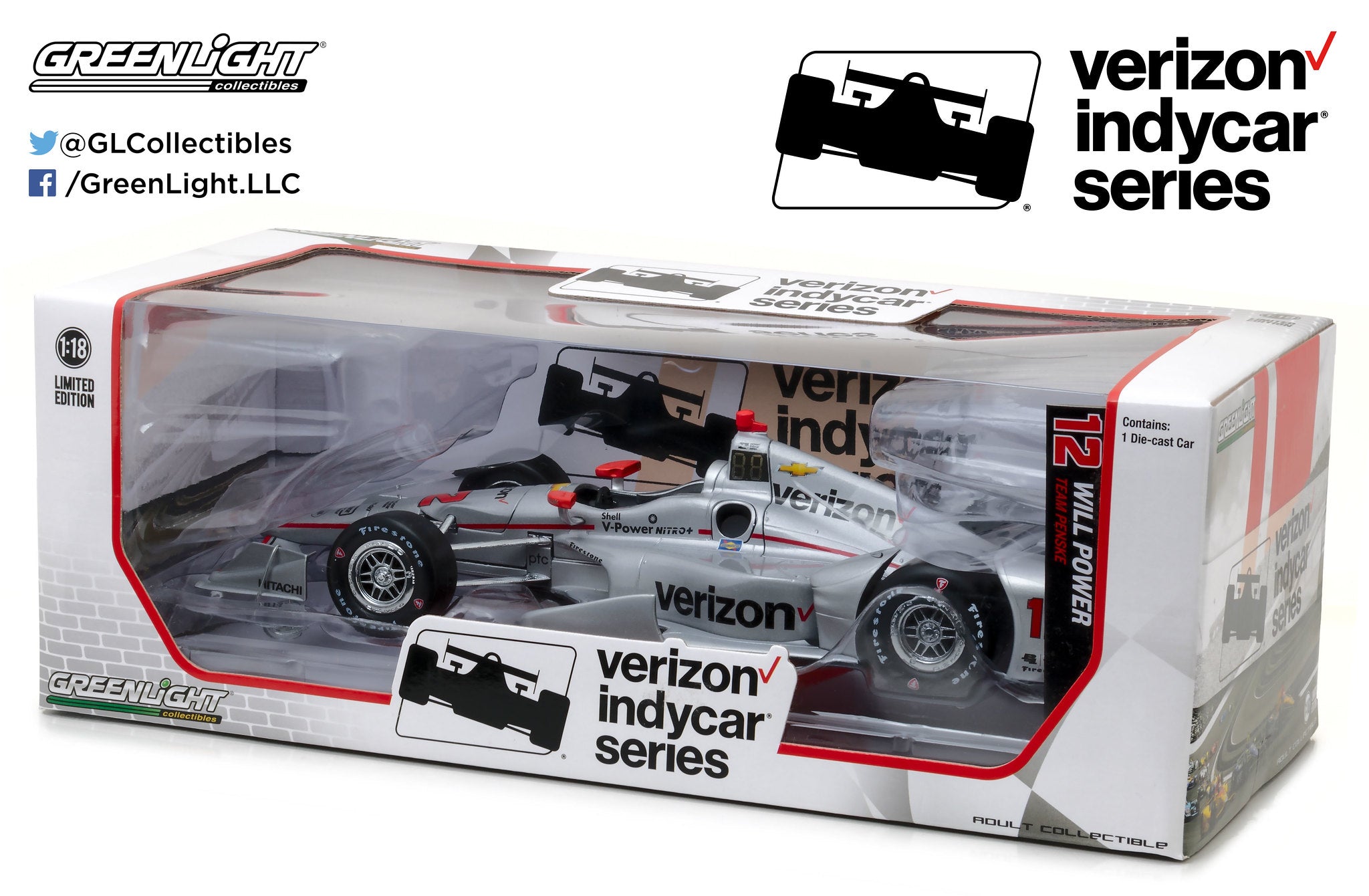GreenLight 1:18 2017 IndyCar Series #12 Will Power / Penske Racing, Verizon 10999