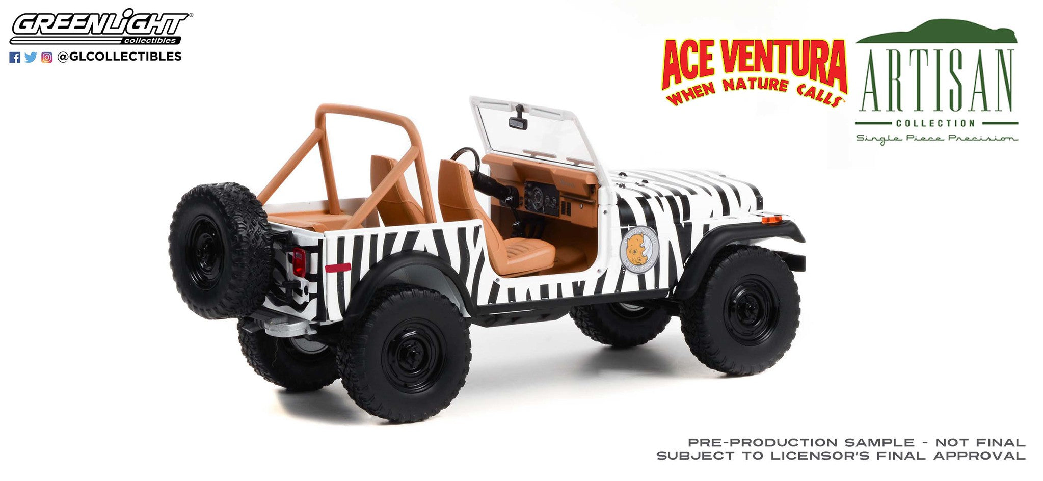 GreenLight 1:18 Artisan Collection - Ace Ventura: When Nature Calls (1995) - 1976 Jeep CJ-7 19115