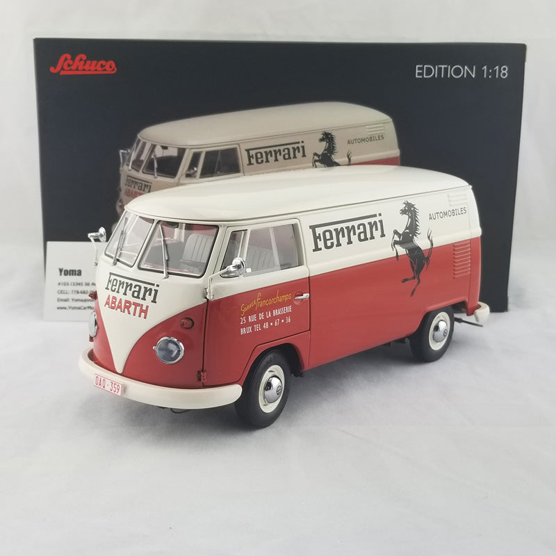 Schuco 1:18 Volkswagen T1b Ferrari Automobile box van Francorchamps 450036700