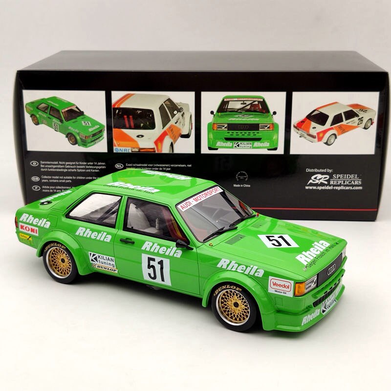 Premium ClassiXXs 30226 1/18 Audi 80 B2 Gr2 #51 W.Wolf ETCC 1980 Green Resin Models Limited Collection Auto Classic Car