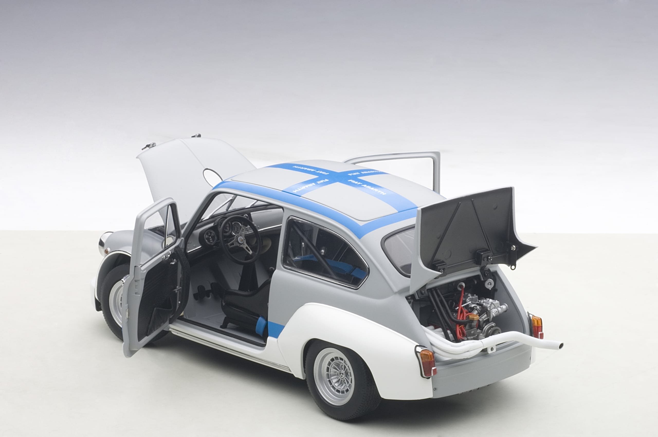 AUTOart 1:18 Fiat Abarth TCR 1000 (Matt Grey with Blue stripes) 72642