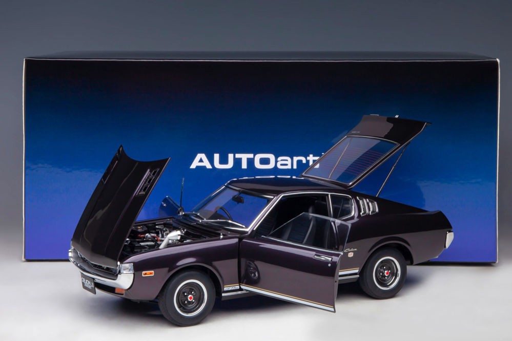 TOYOTA CELICA LIFTBACK 2000GT (RA25) 1973 DARK PURPLE - AUTOART SCALE 1:18