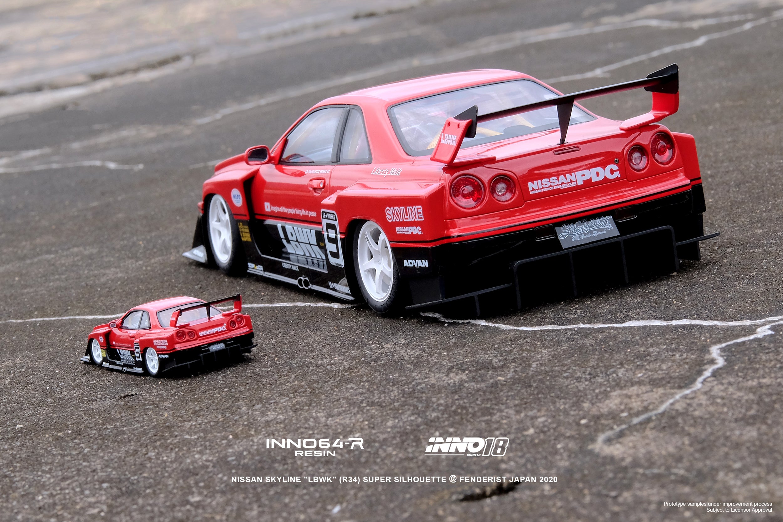 INNO64 1:18 Nissan Skyline (ER34) Super Silhouette 