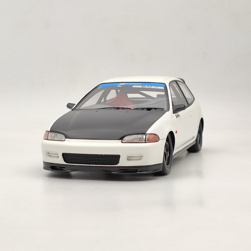 Tarmac Works 1/18 Honda Civic EG6 Spoon White Resin Model Car Collection Gifts