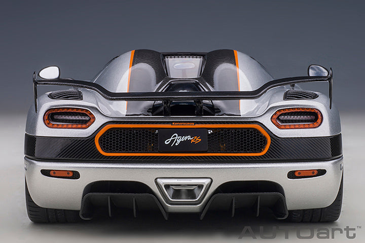 KOENIGSEGG AGERA RS (MOON SILVER/CARBON BLACK/ORANGE ACCENTS)