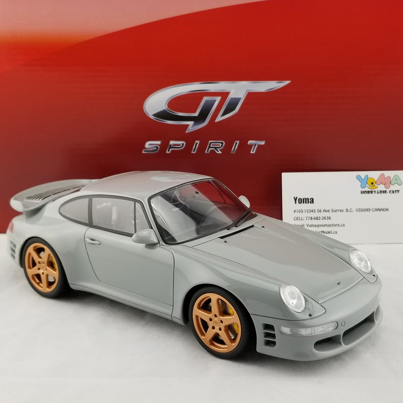 GT Spirit 1:18 Porsche 911 (993) Turbo R by Ruf in Grey GT145