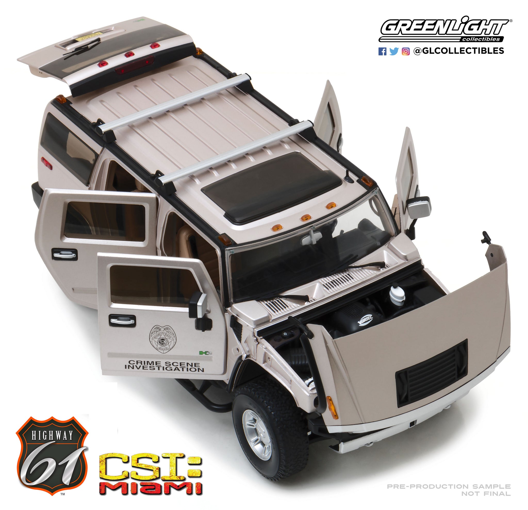 Highway 61 1:18 CSI: Miami (2002-12 TV Series) - 2003 Hummer H2 HWY-18006