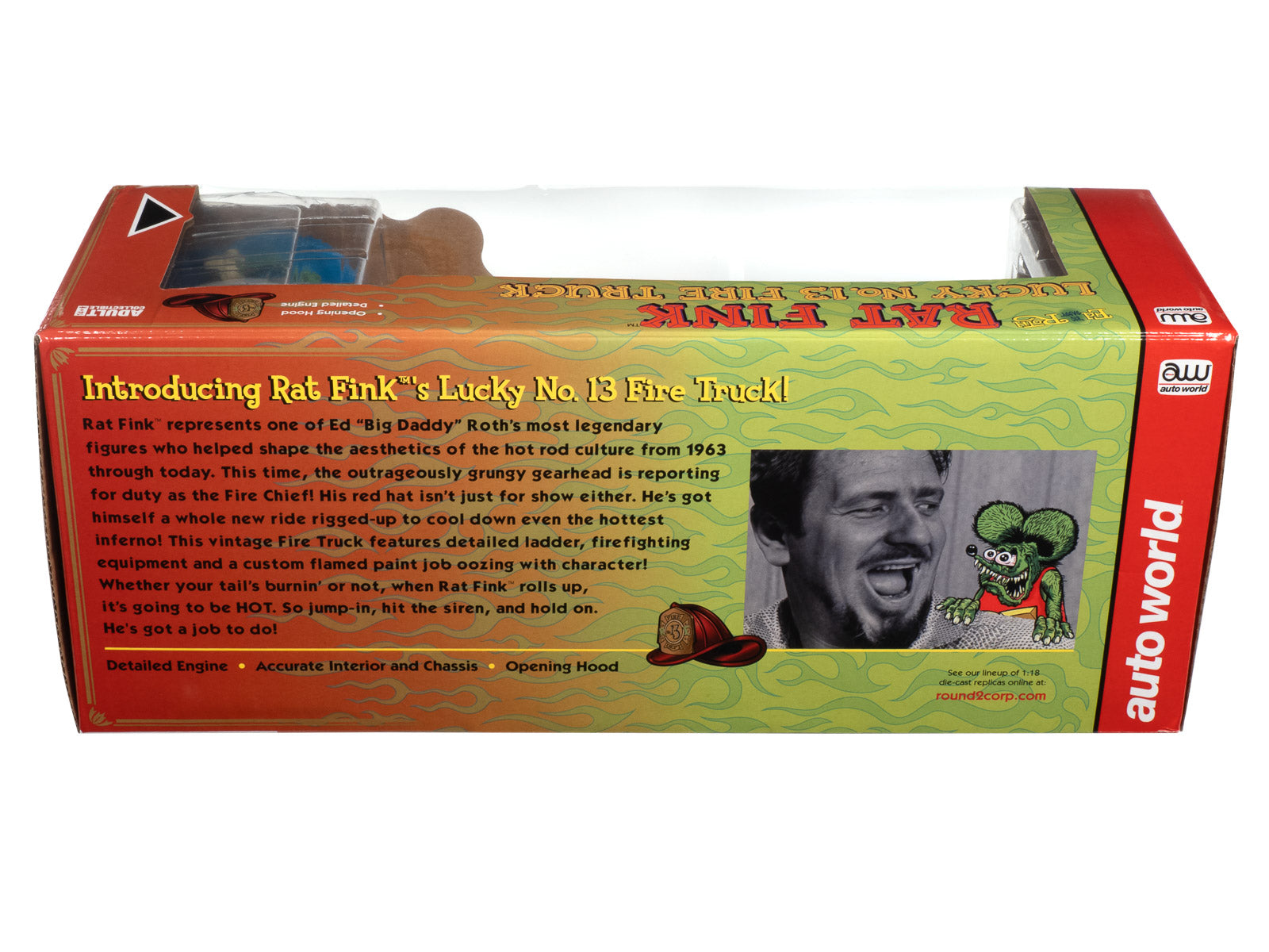 Rat Fink Fire Truck w/Resin Figure 1:18 Scale