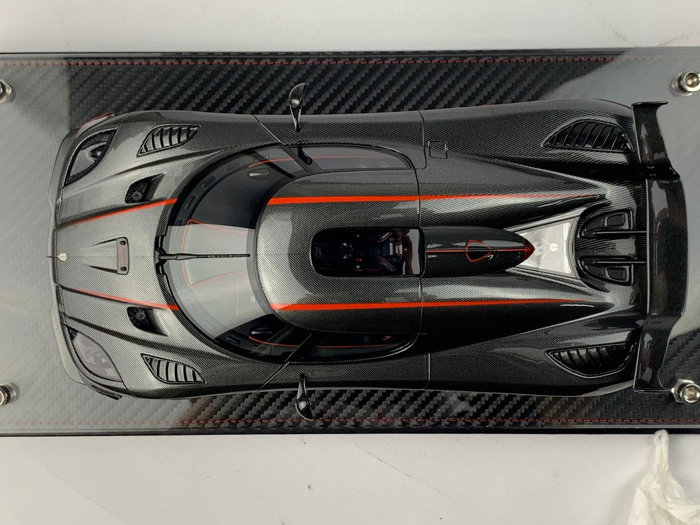 Frontiart 1:18 Koenigsegg Agera RS Genesis Carbon/Red stripe F042-164