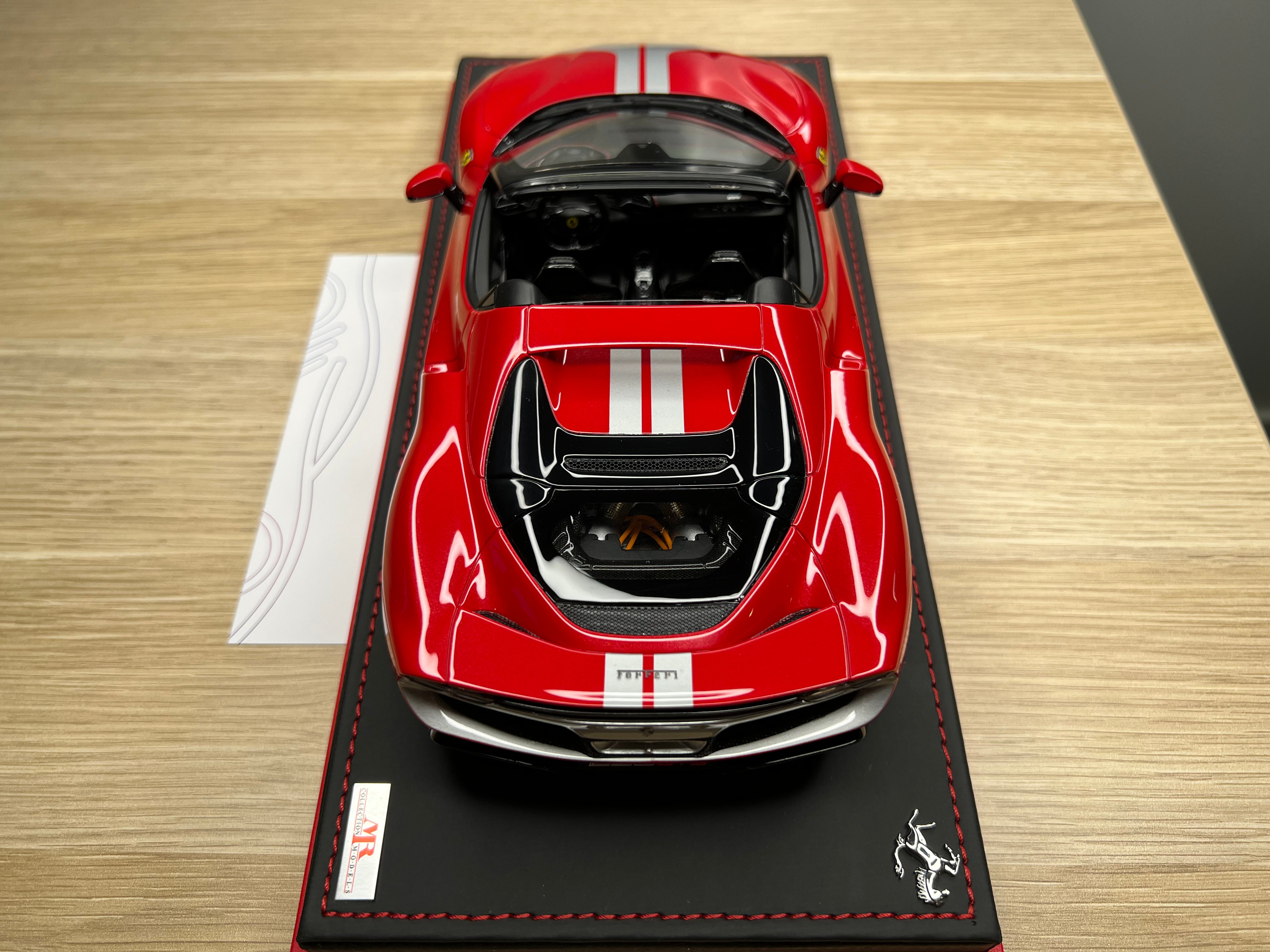 Ferrari 296 GTS - Rosso Imola with Assetto Fiorano in Argento Nurburgring - 1:18