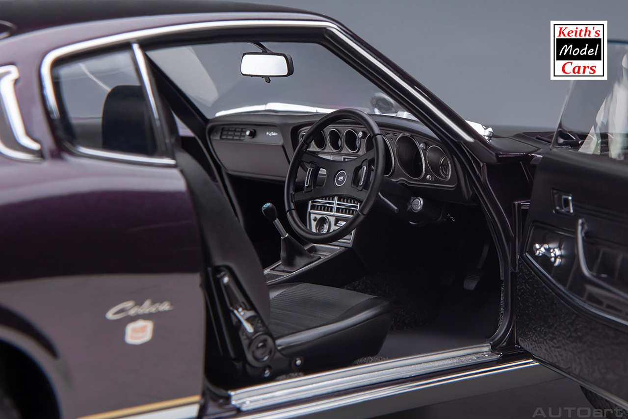 [1/18 Scale] Toyota Celica Liftback 2000GT (RA25) 1973 in Dark Purple Metallic by AUTOart Models