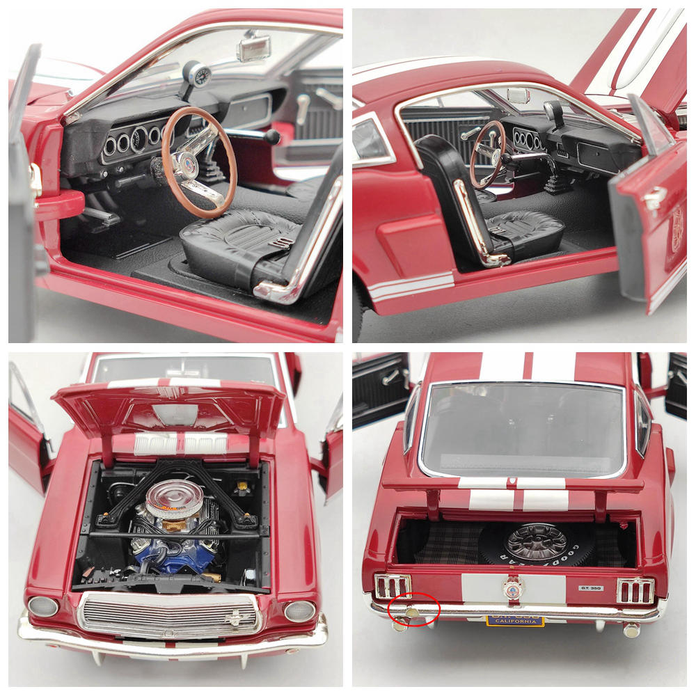 Cobra 1:18 1966 Ford Mustang Shelby GT 350 DC35003 Red Diecast Collectibles Used