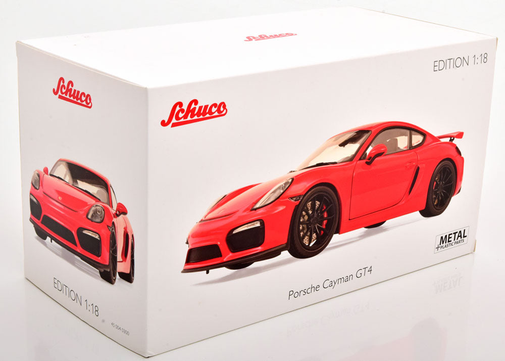 Schuco 1:18 Porsche Cayman GT4 Red 450040300