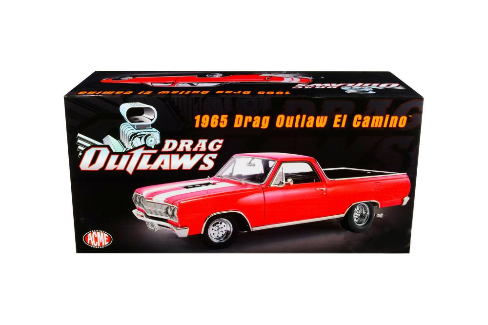 1965 Chevy El Camino, Red and White - Acme A1805411 - 1/18 scale Diecast Model Toy Car