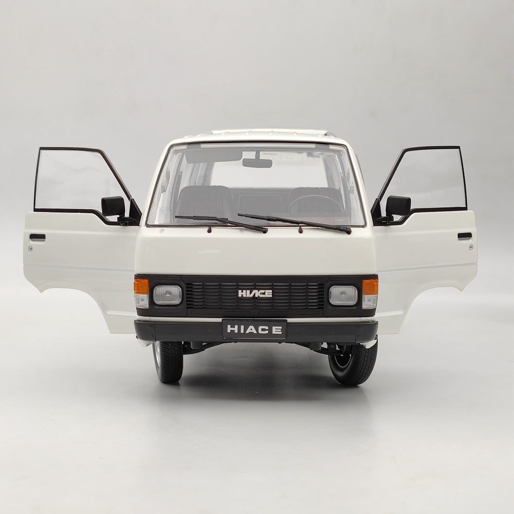 1:18 Toyota HIACE H50 1986 VAN Diecast Toys Car Models Collection Gifts Full Open White