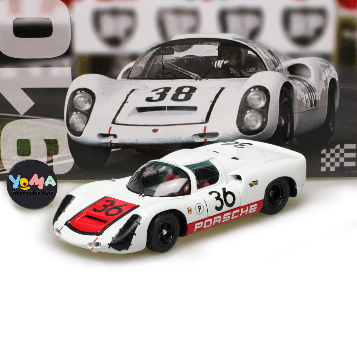 EXOTO 1:18 1967 Porsche 910 #36 Sebring Winner MTB00066B