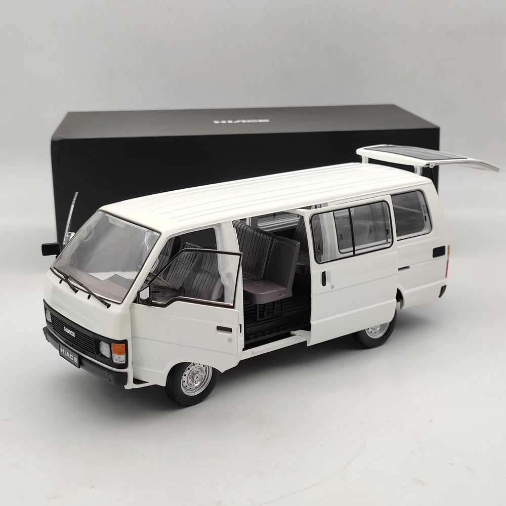 1:18 Toyota HIACE H50 1986 VAN Diecast Toys Car Models Collection Gifts Full Open White