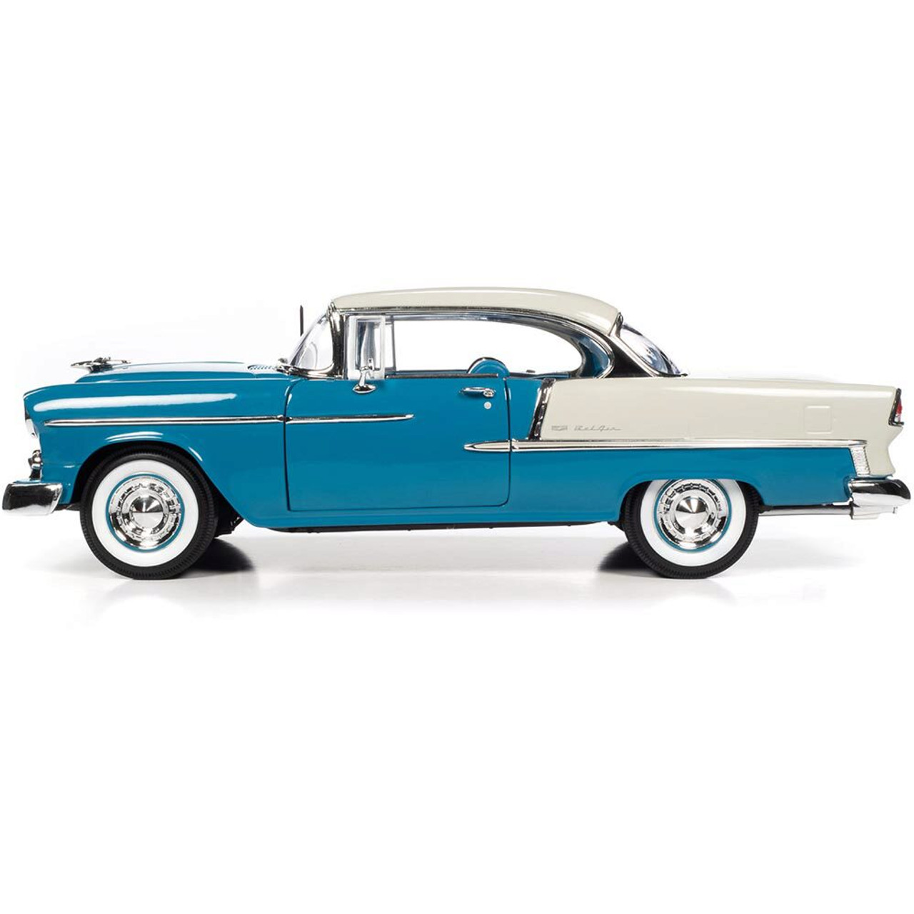 1955 Bel Air Hardtop (Hemmings) - Skyline Blue & India Ivory 1:18 Scale Diecast Replica Model