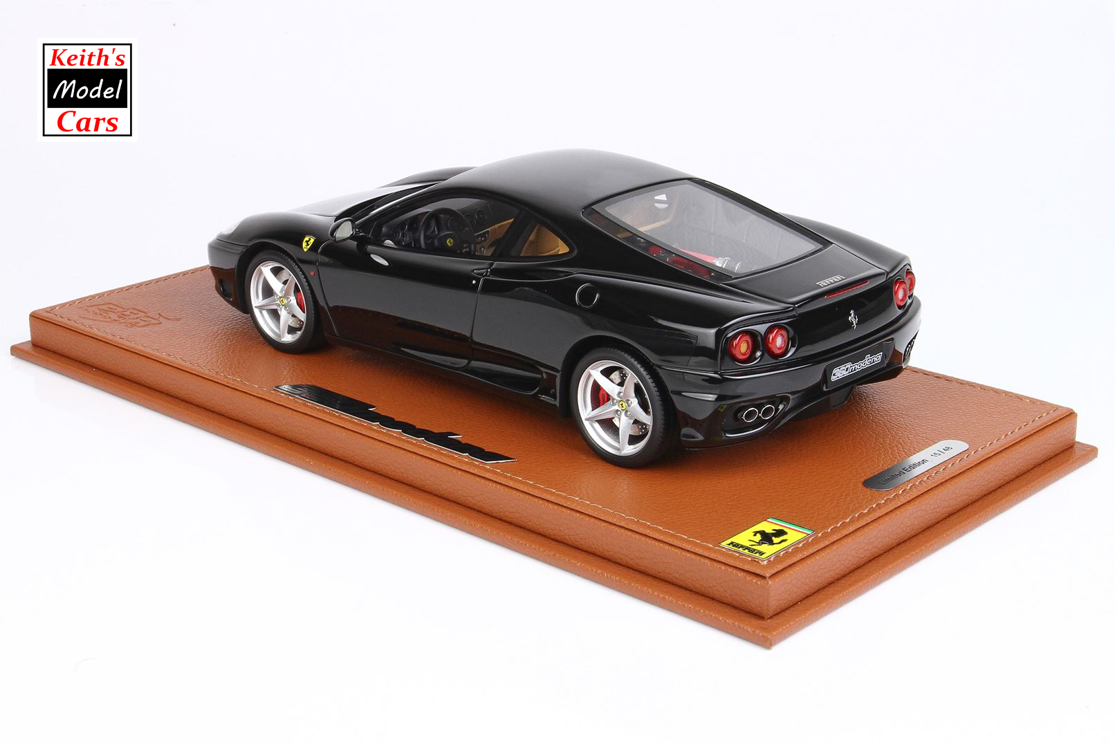 [1/18 Scale] Ferrari 360 Modena in Black DS 1250 with Manual Transmission by BBR Models