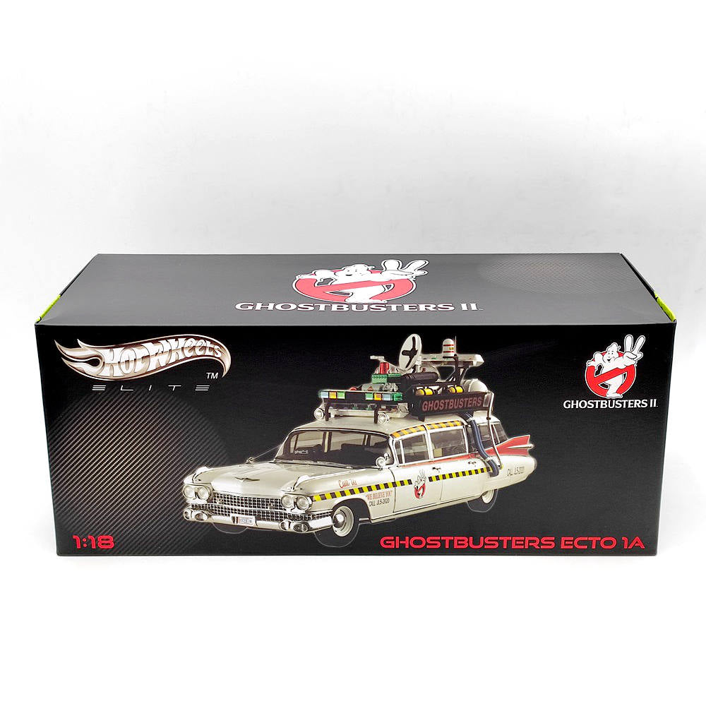 HOT WHEELS 1/18 Cadillac Ghostbusters II ECTO 1A Elite X5470 Diecast Model Toy Car Gift