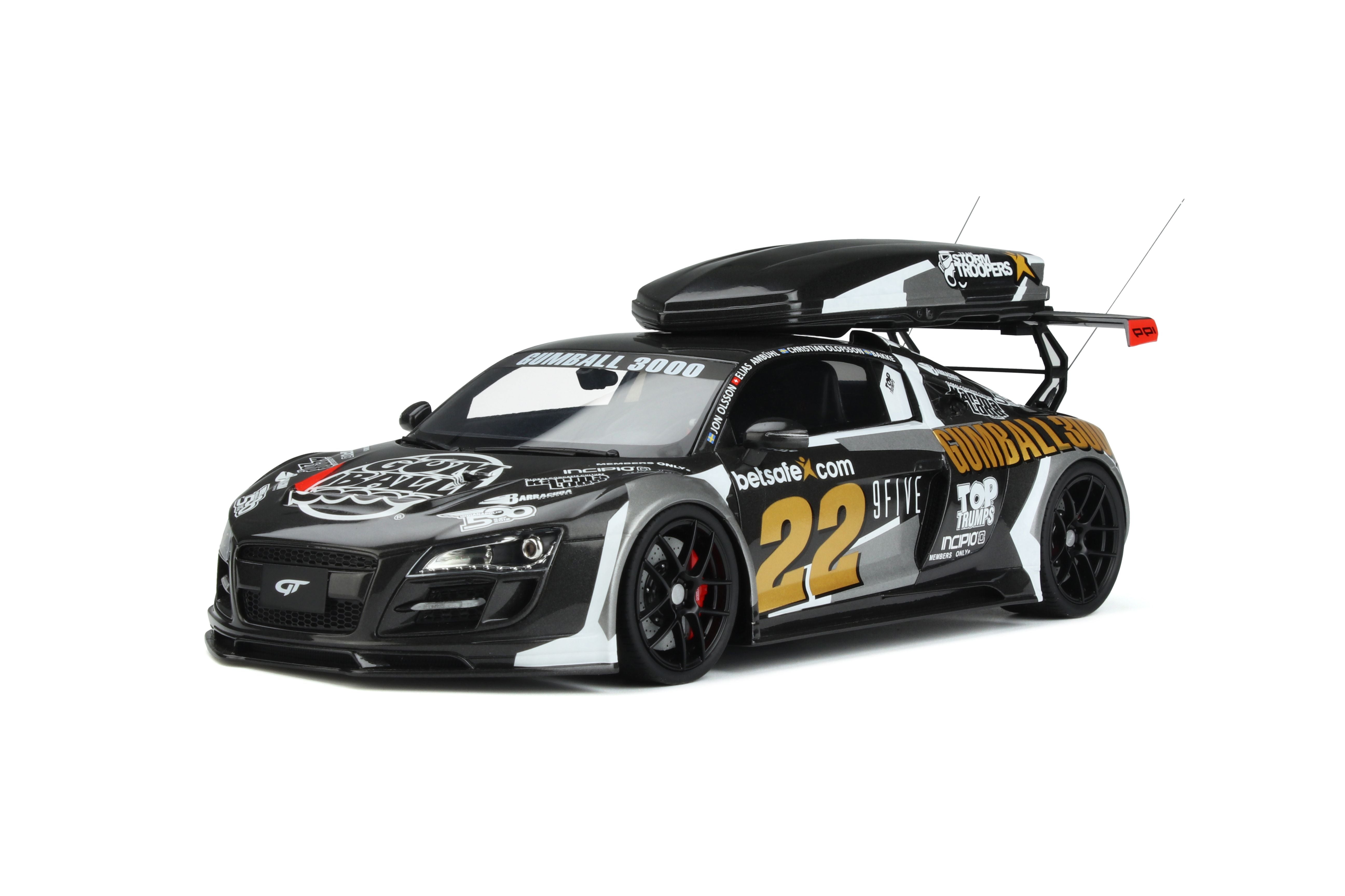 GT Spirit 1:18 Audi R8 Body Kit Gumball 3000 with Ski Box GT386