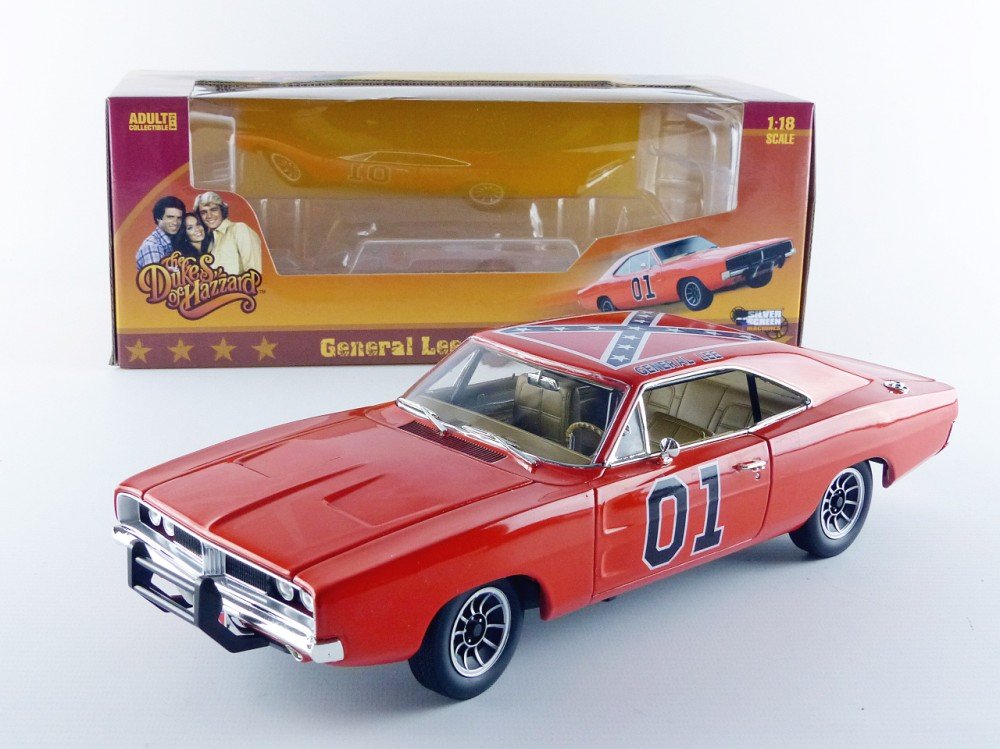 Cooter’s Garage 1969 Dodge Charger with General Lee 1/18 Scale
