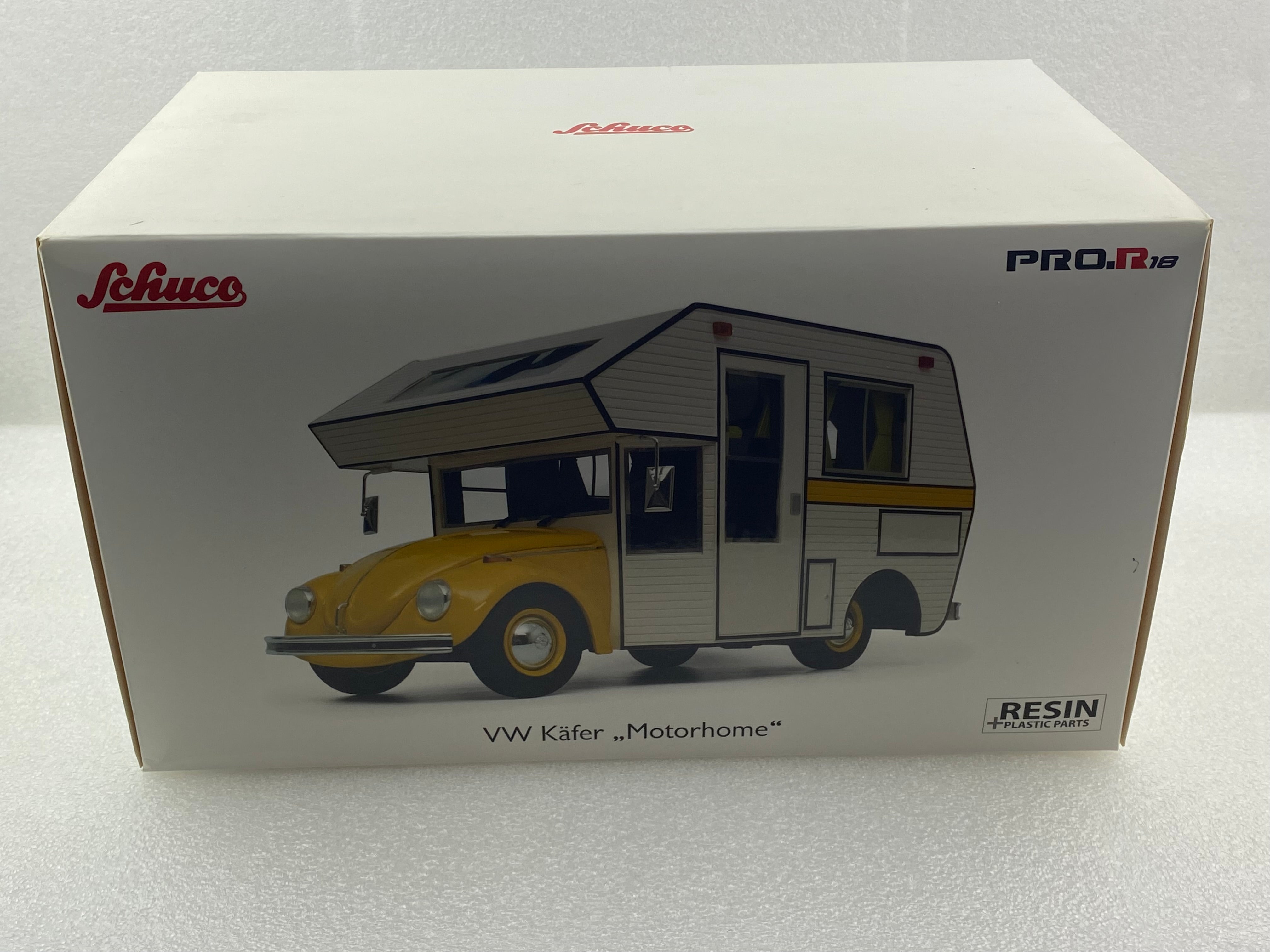 Schuco 1:18 Volkswagen Beetle Motorhome Yellow 450011300 (Clearance Final Sale)