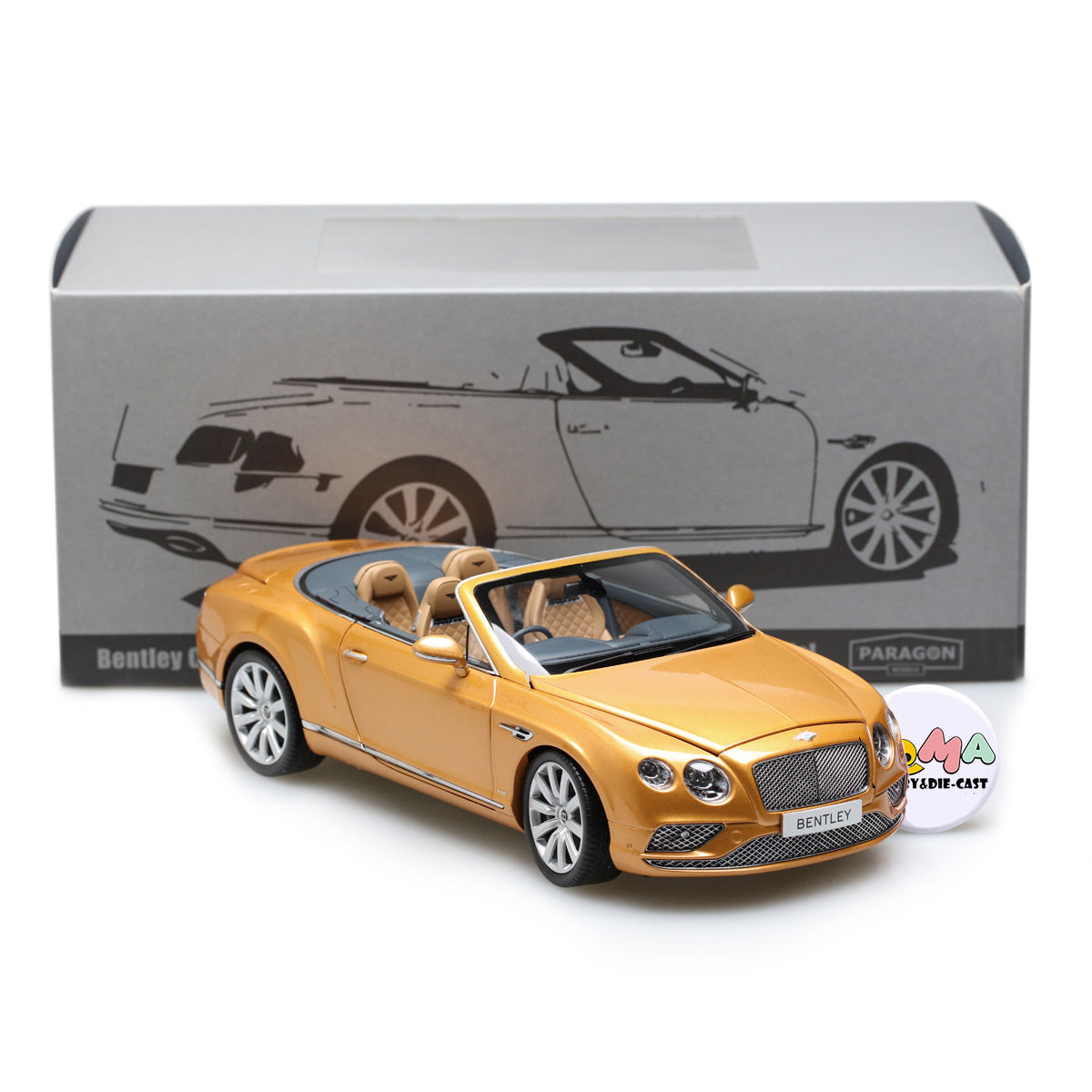Paragon 1:18 2016 Bentley Continental GT Convertible Gold PA-98232