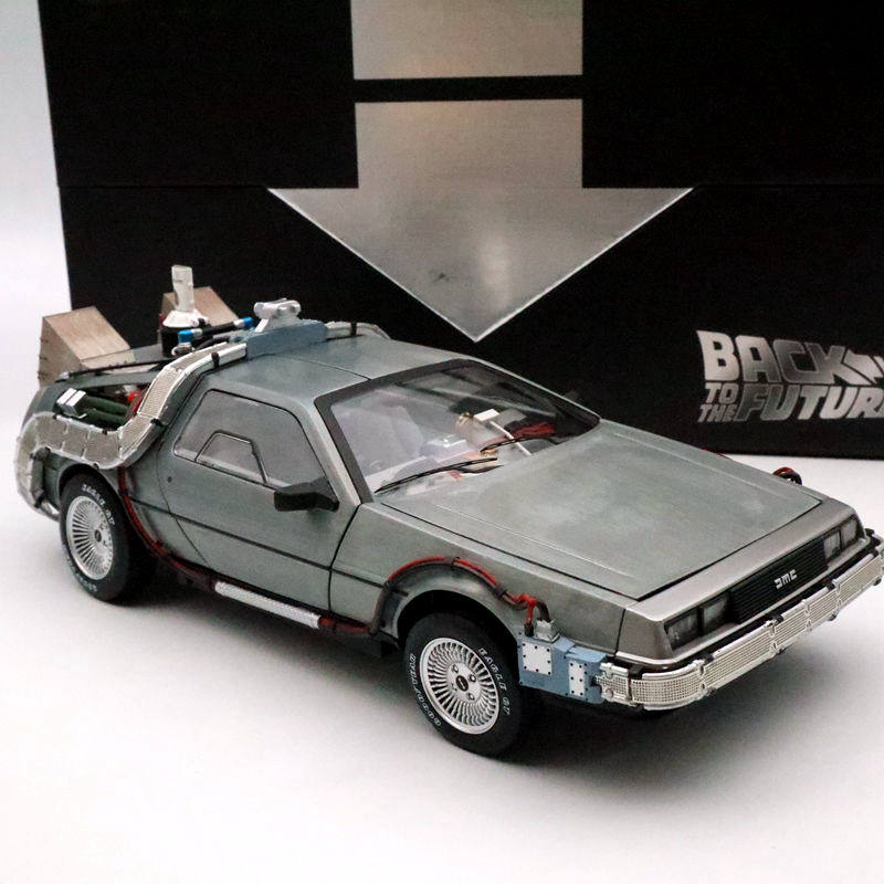 Hot Wheels 1/18 Super Elite Back To The Future Time Machine BLY44 Ultimate Editon Car Models Diecast Toys Hobbies Collection Gifts