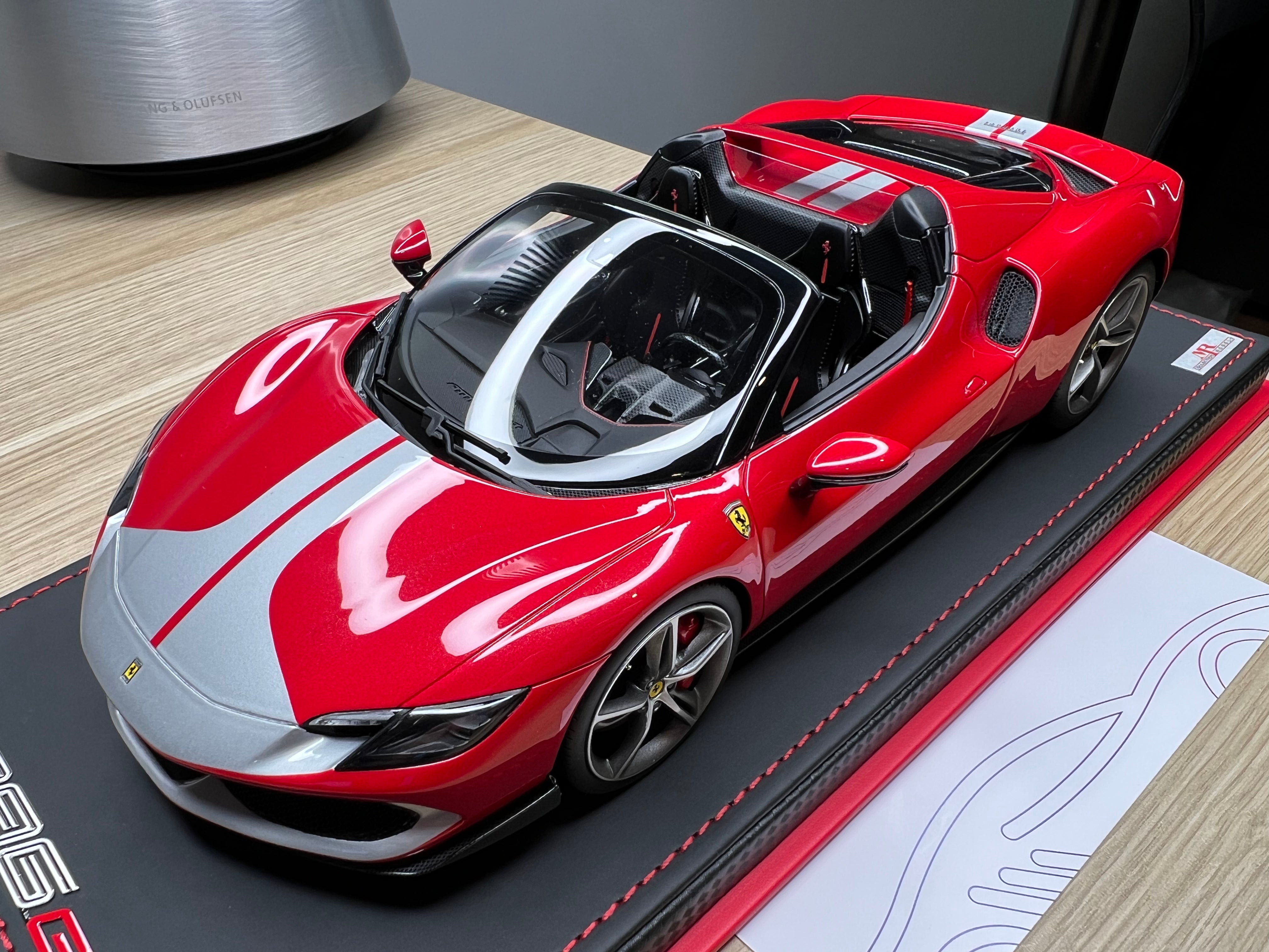 Ferrari 296 GTS - Rosso Imola with Assetto Fiorano in Argento Nurburgring - 1:18