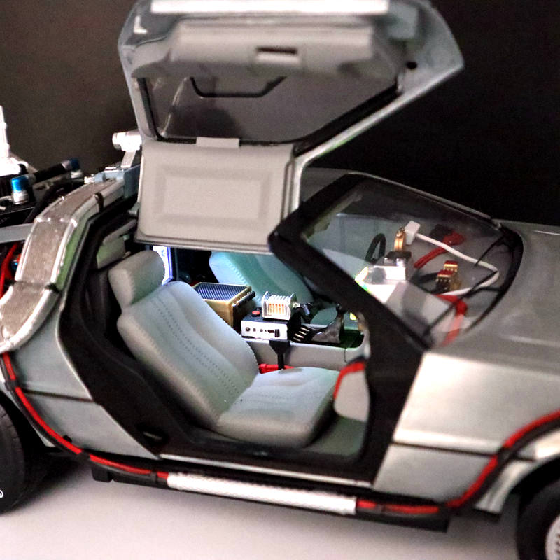 Hot Wheels 1/18 Super Elite Back To The Future Time Machine BLY44 Ultimate Editon Car Models Diecast Toys Hobbies Collection Gifts