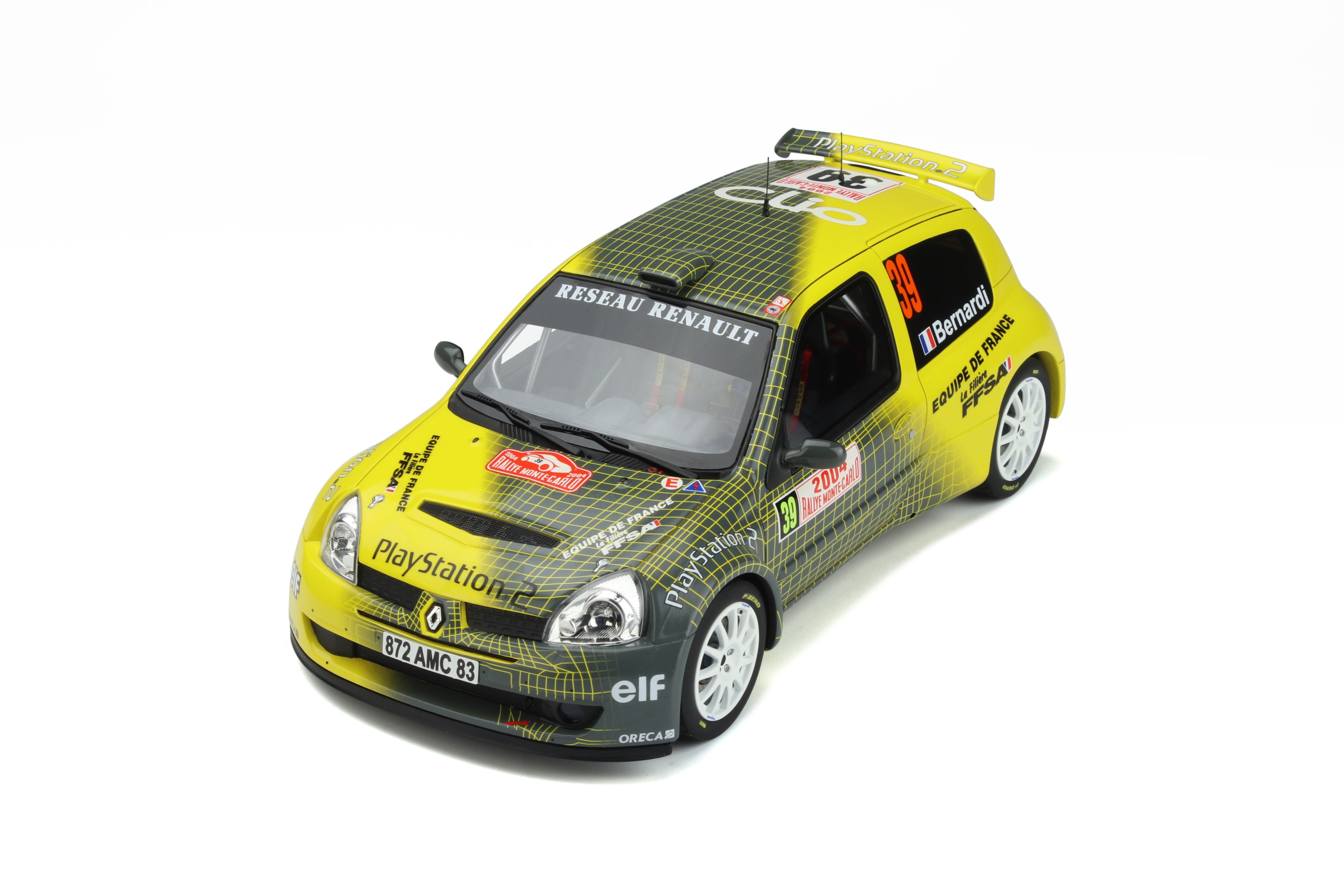 OTTO 1:18 Renault Clio 2 Super 1600 #39 Rallye Monte-Carlo 2004 OT389