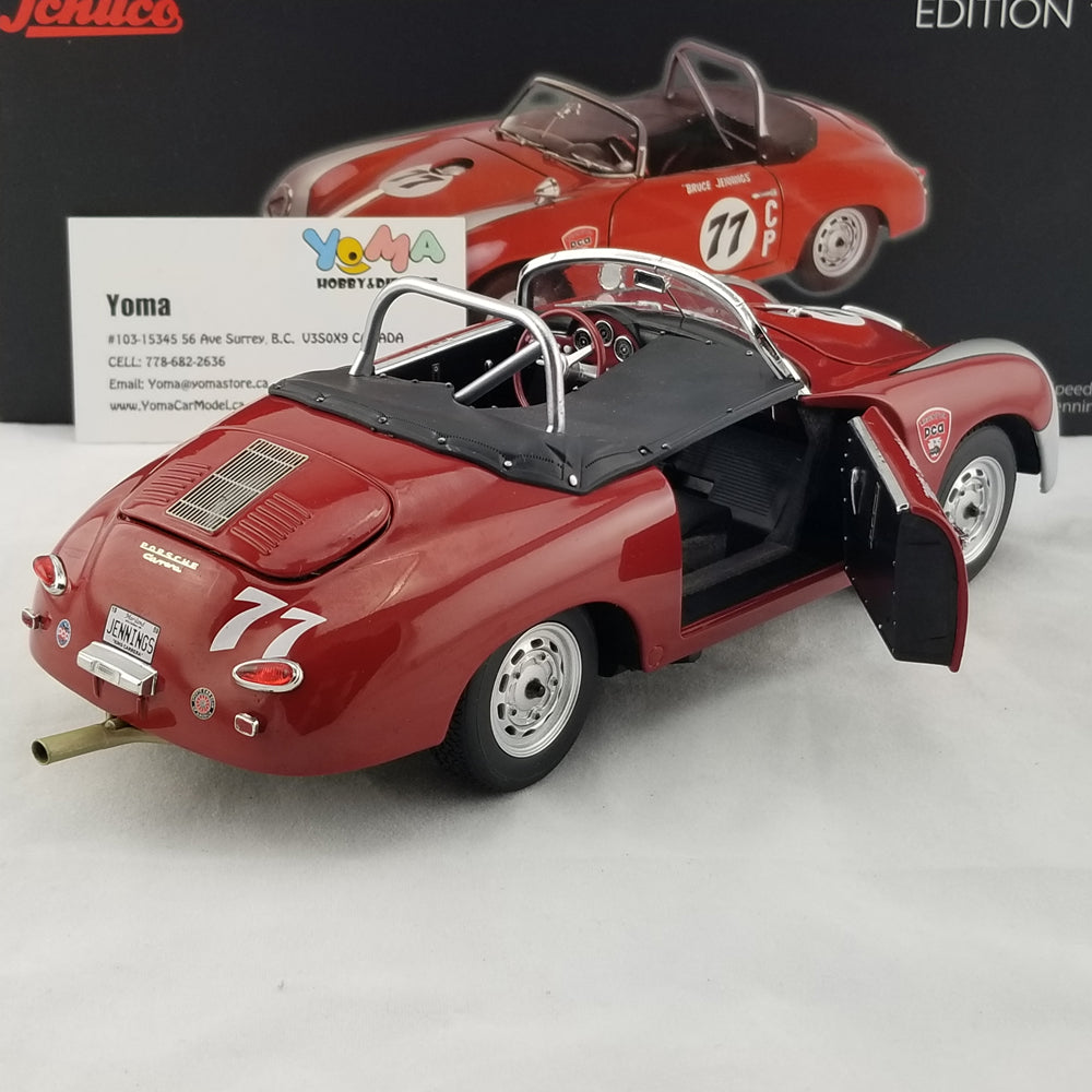 Schuco 1:18 Porsche 356A Speedster #77 Bruce Jennings 450030700