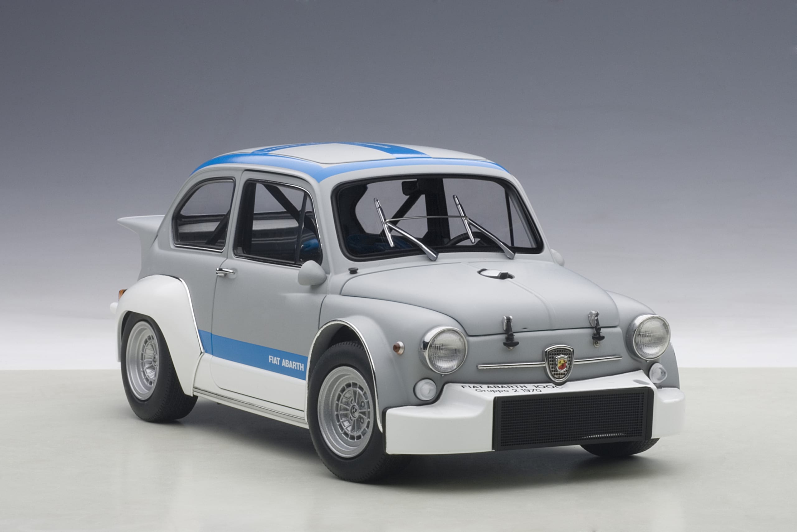 AUTOart 1:18 Fiat Abarth TCR 1000 (Matt Grey with Blue stripes) 72642