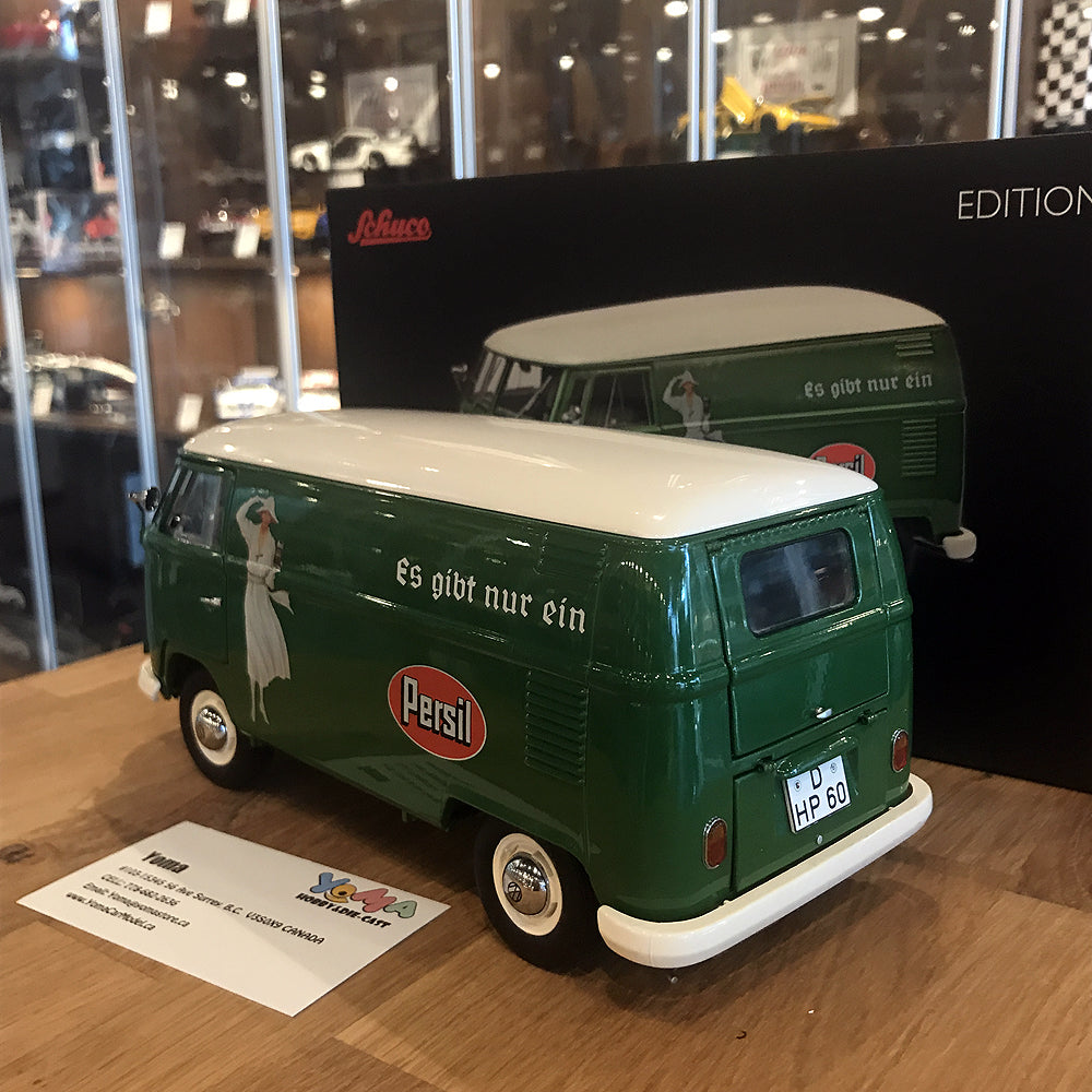 Schuco 1:18 Volkswagen T1b transporter Persil Year 1959-63 green 450036600