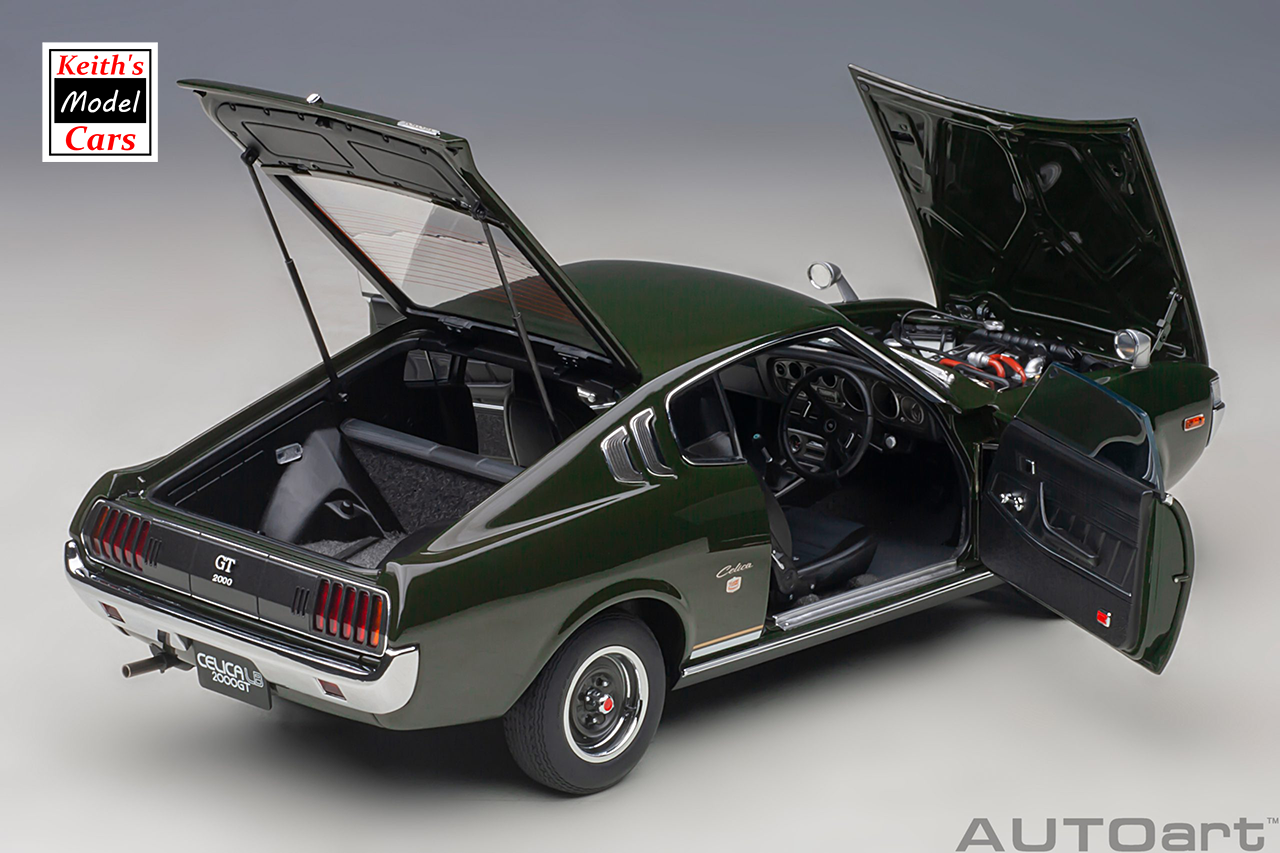 [1/18 Scale] Toyota Celica Liftback 2000GT (RA25) 1973 in Moss Green by AUTOart Models