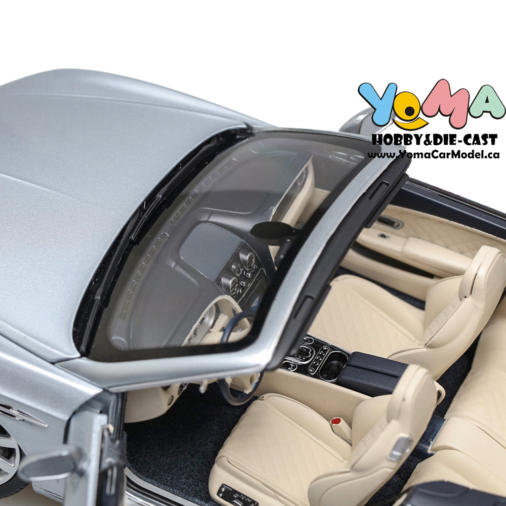 Paragon 1:18 2016 Bentley Continental GT Convertible Silver PA-98231