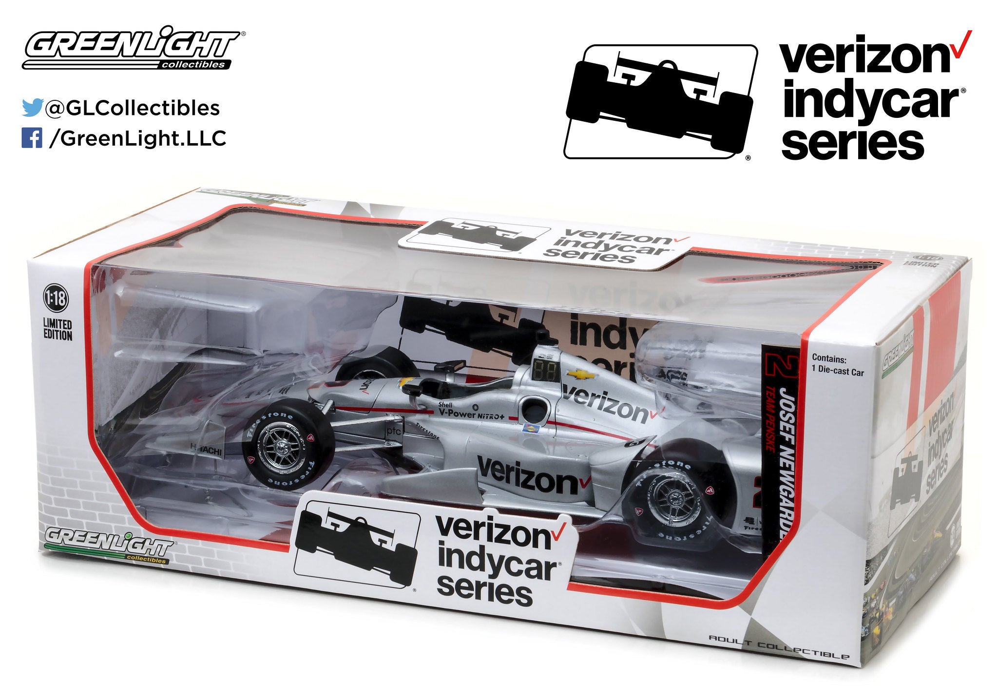 GreenLight 1:18 2017 Indycar Series #2 Josef Newgarden / Penske Racing, Verizon 11000