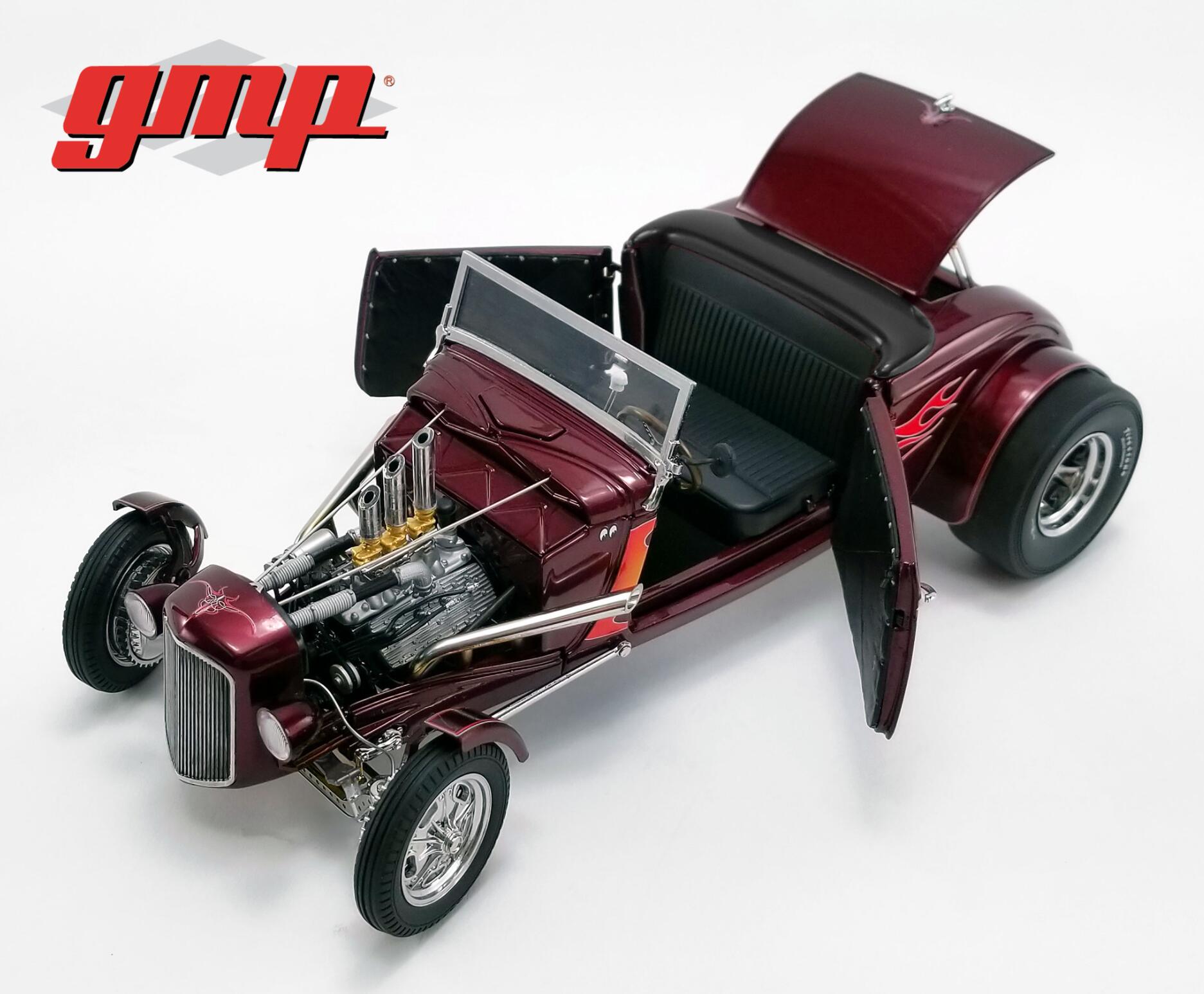 GMP 1:18 GMP 1934 Hot Rod Roadster - Brandywine Metallic with Flames GMP-18926