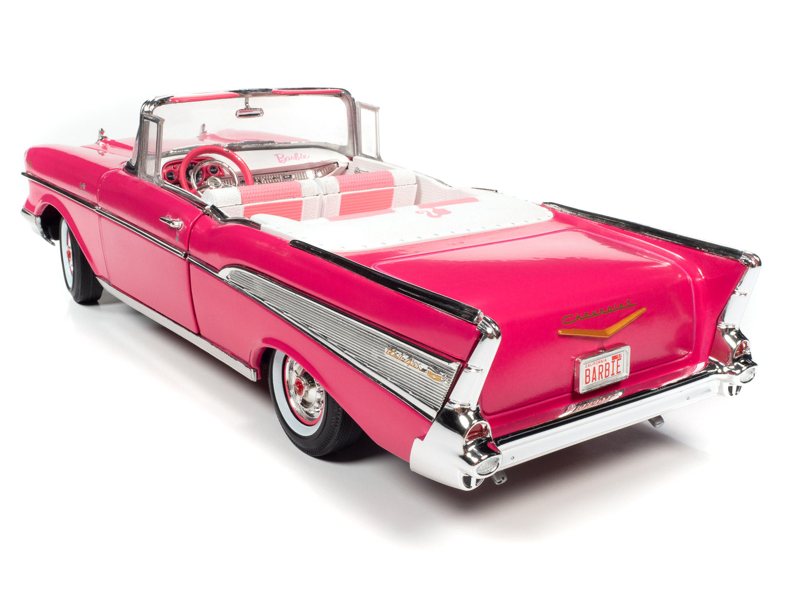 Barbie 1957 Chevy Bel Air Convertible (Pink) 1:18 Scale