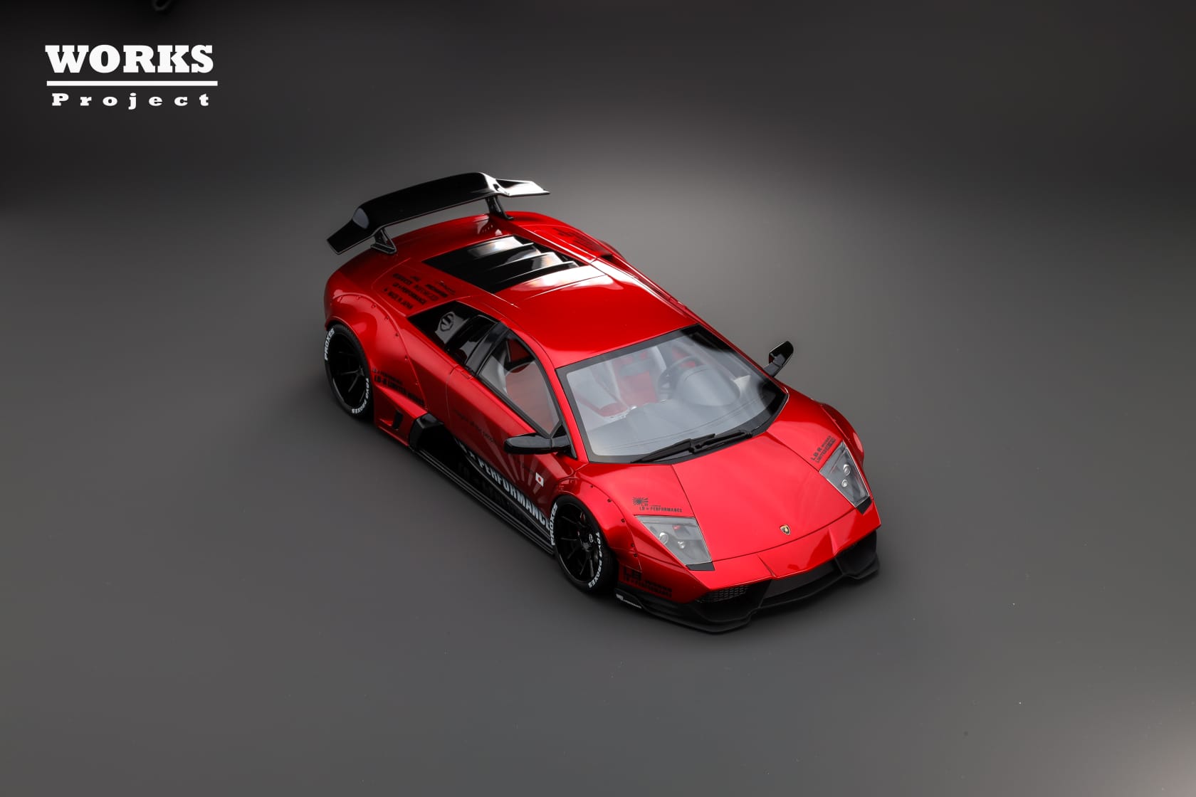 WORKS Project 1:18 Lamborghini Murcielago LB-WORKS in Chrome Red