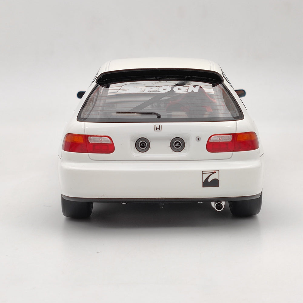 Tarmac Works 1/18 Honda Civic EG6 Spoon White Resin Model Car Collection Gifts