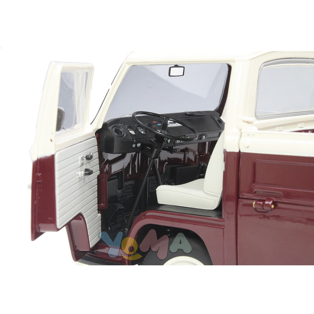 Schuco 1:18 Volkswagen T2A Platform truck with Soap Boxes white / red / blue 450018200