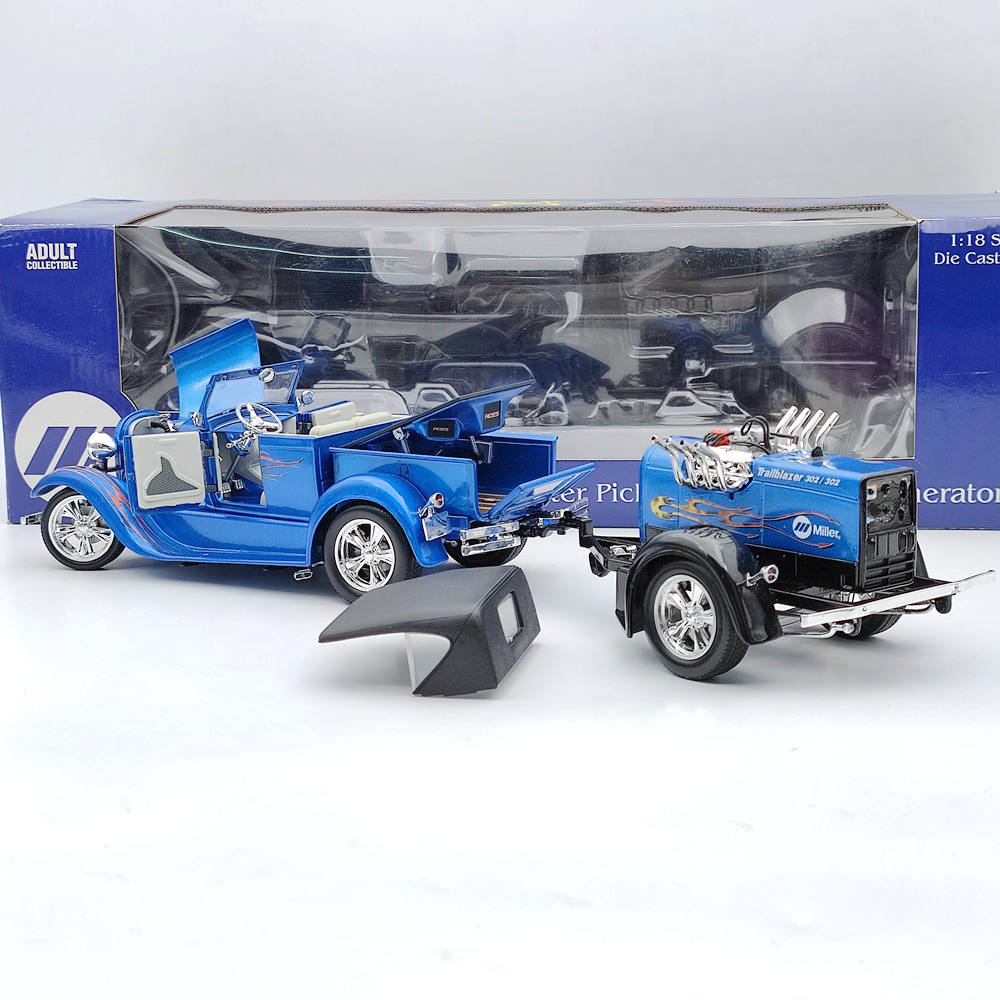 1:18 ERTL Miller 29 Roadster Pickup With a V8 Welder/generator Diecast Models Toy Car Gift