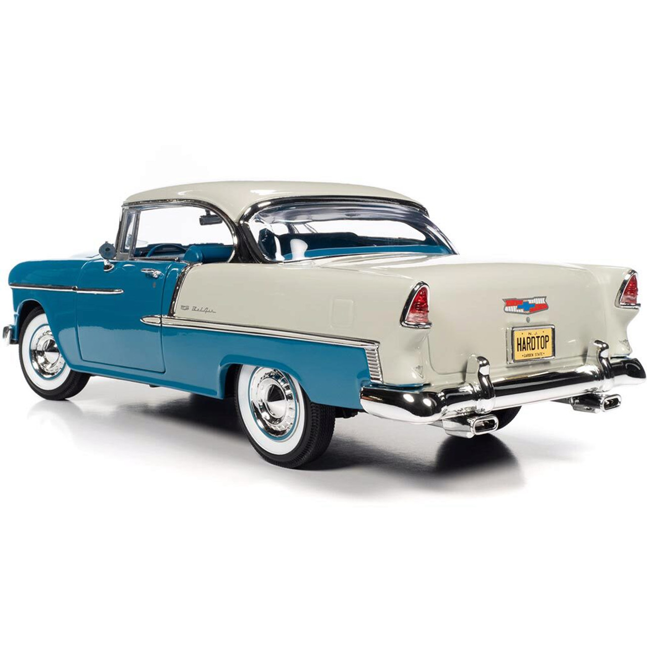 1955 Bel Air Hardtop (Hemmings) - Skyline Blue & India Ivory 1:18 Scale Diecast Replica Model