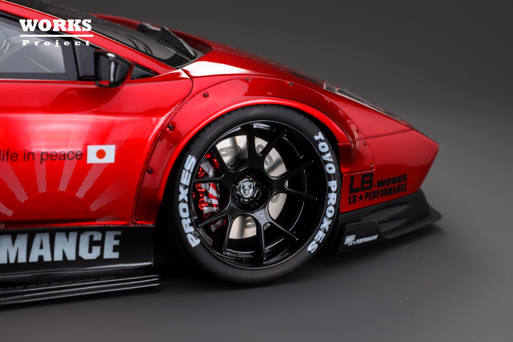 WORKS Project 1:18 Lamborghini Murcielago LB-WORKS in Chrome Red