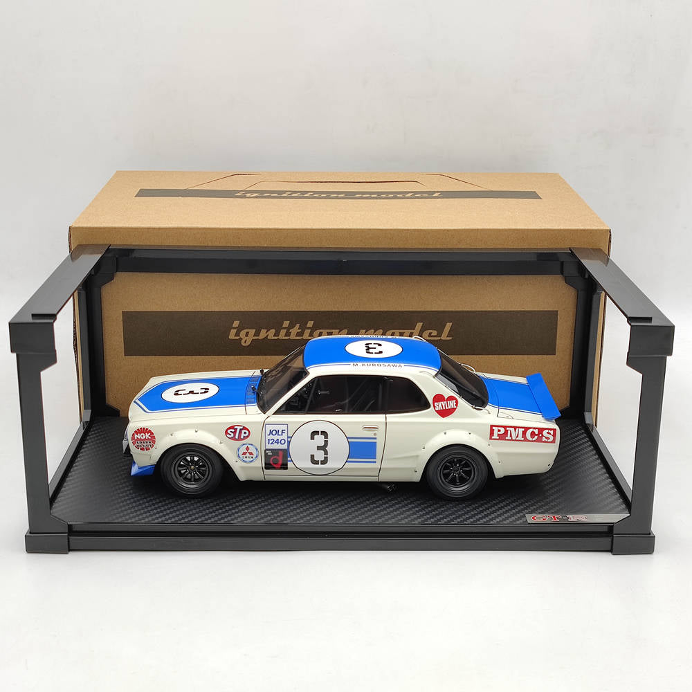 Ignition Model IG2018 1:18 Nissan Skyline 2000 GT-R (KPGC10) #3 1971 Resin Car Toys Gift